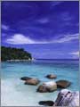 Secluded beach on Lang Tengah