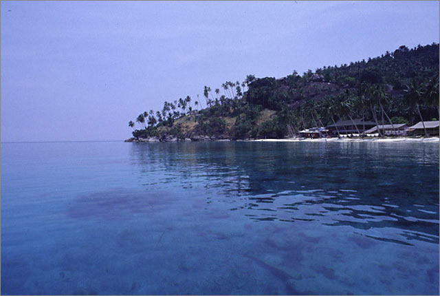 Pemanggil island's beach