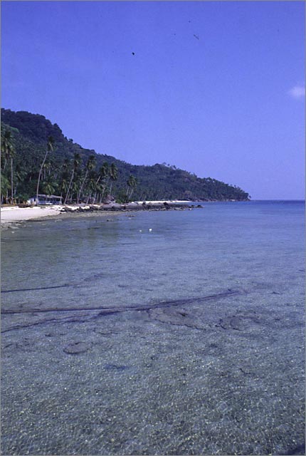 Pemanggil island's beach