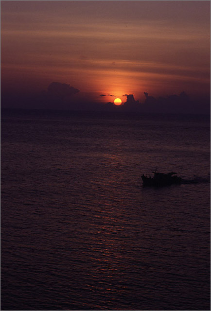 The island sunset